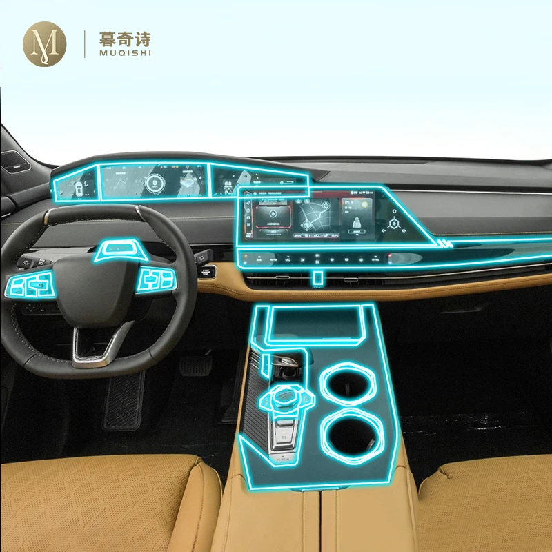 

For Changan UNI-K 2021-2023 car Interior Center console Invisible car suit TPU protective film Anti-scratch Accessories refit