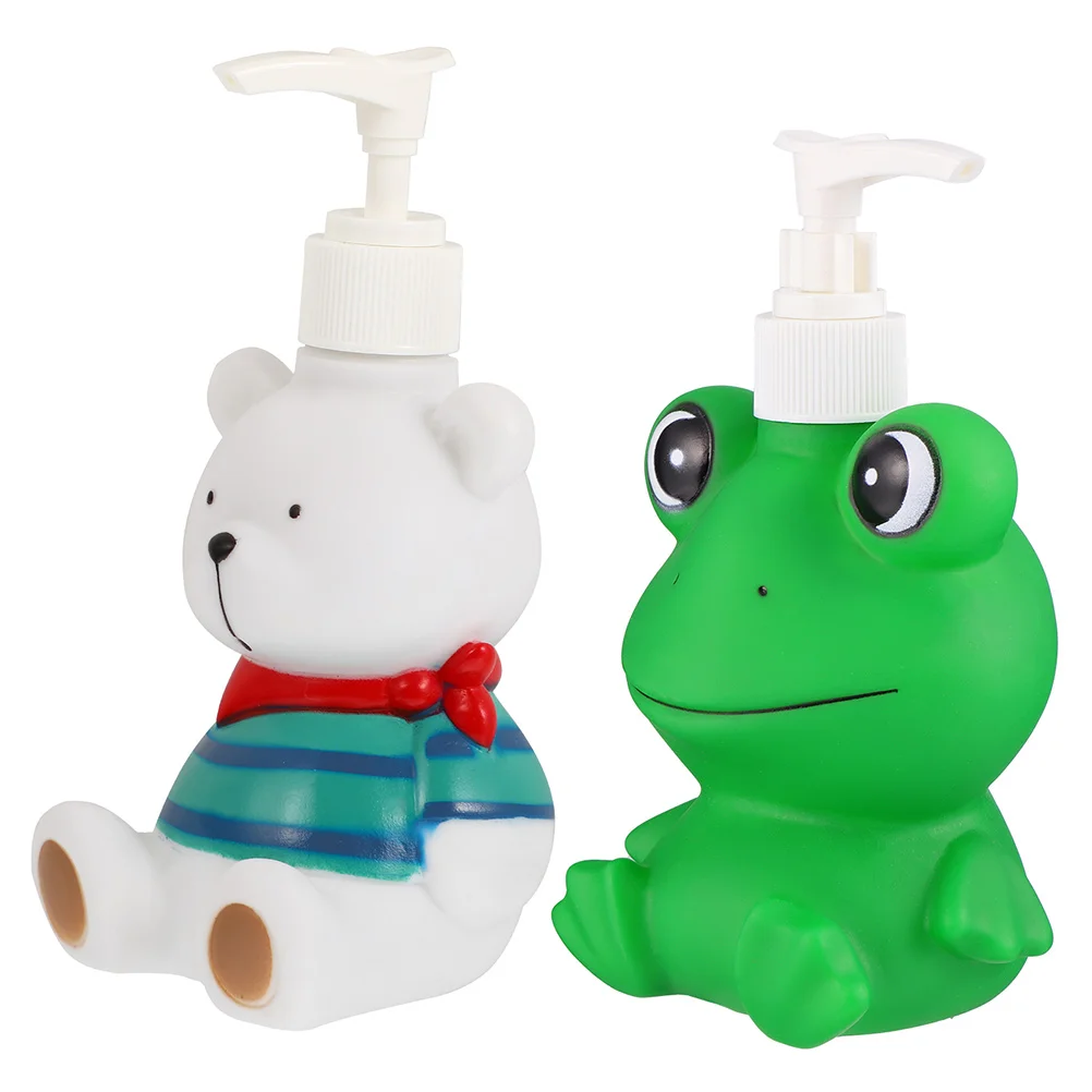 

Press Bottle Shampoo Type Lotion Dispenser Bottles Bathroom Body Wash Sub Liquid Soap Holder Hand Pump Cartoon Kids Foam