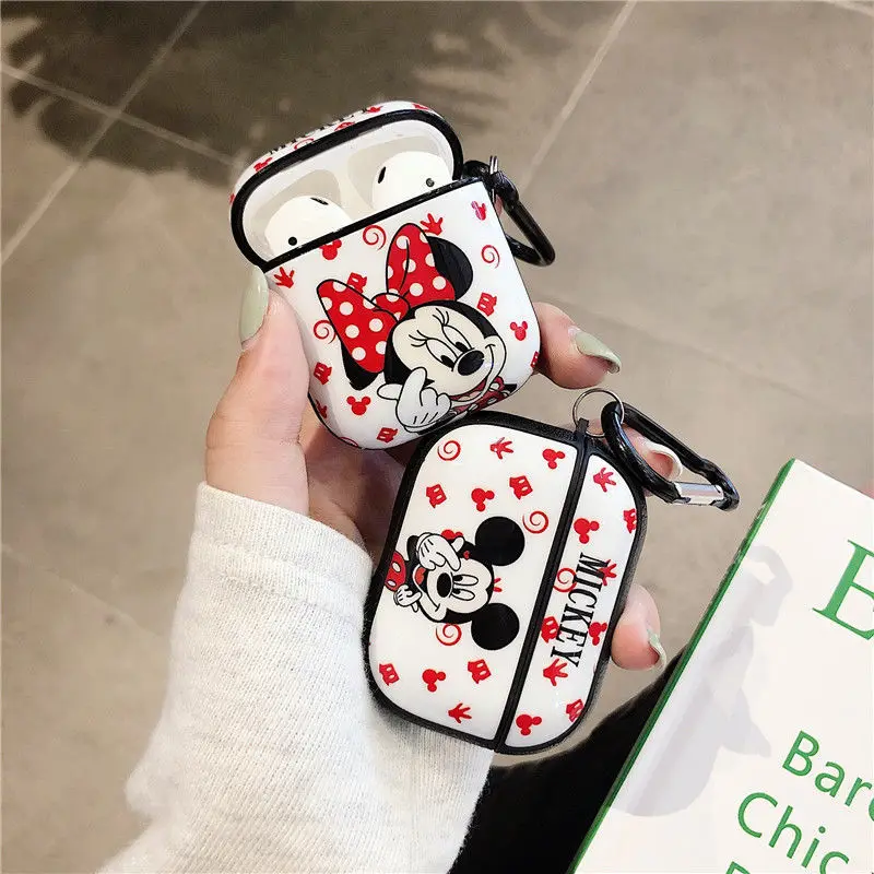 

Мягкий чехол с изображением Микки и Минни Маус Airpods1/2, чехол для наушников Apple с Bluetooth, чехол для Airpodspro, поколение 3