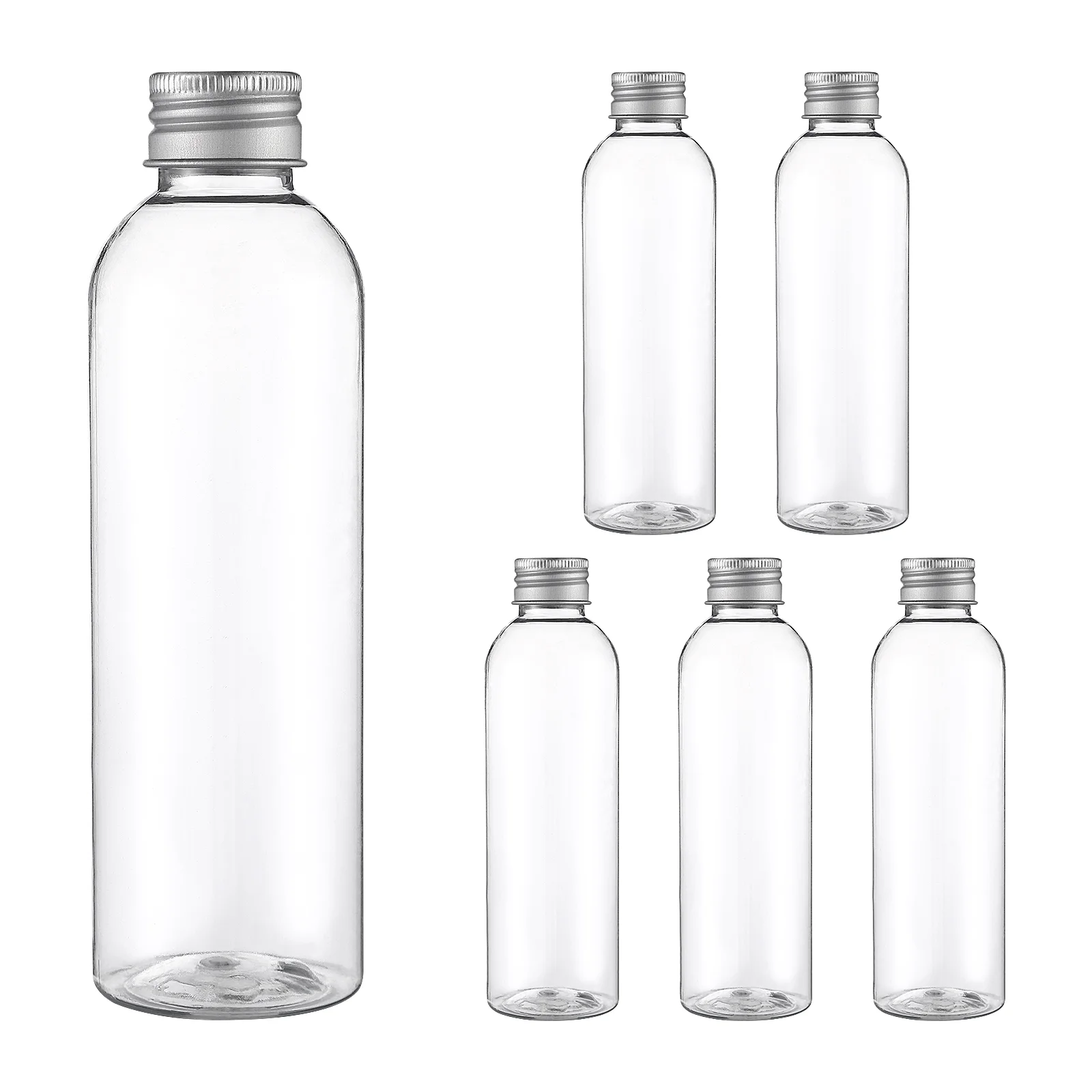 

6pcs Empty Bottles Plastic Toiletry Bottles Travel Bottles Refillable for Shampoo Lotion Conditioner (200ml)