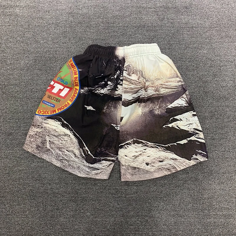 

S-XL Summer Hot Sale Travis Scott Cactus Jack Cacti Short TS Around Hip Hop Casual Shorts Men Women 1:1 Casual Graffiti Shorts