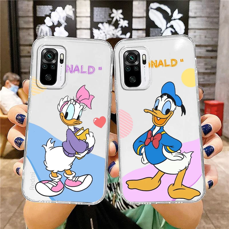 

Donald Daisy Duck Love Transparent Phone Case For Xiaomi Redmi Note 12 11 11T 10 10S 9 9S 9T 8 8T 7 Pro Speed 4G 5G Cover Shell