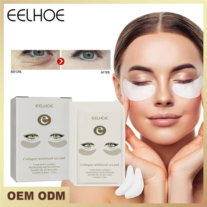 

Collagen Eye Patch Puffiness Dark Circles Mask 6Pcs Anti Wrinkle Anti Aging Moisturizing Under-eye Patches For Bright Big Eyes