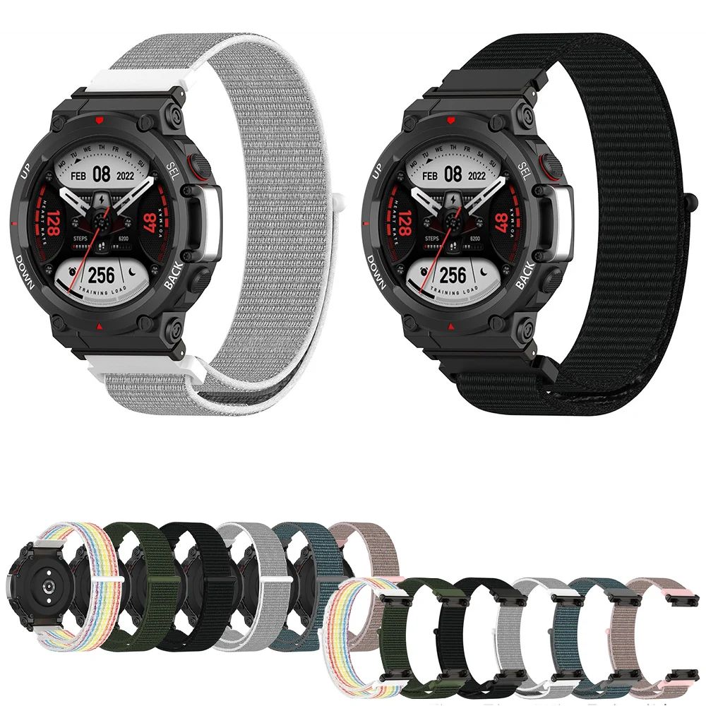 

Нейлоновый ремешок для Amazfit T-Rex2, липкая пряжка, ремешок для часов, браслет для смарт-часов, модный спортивный сменный Браслет, аксессуары