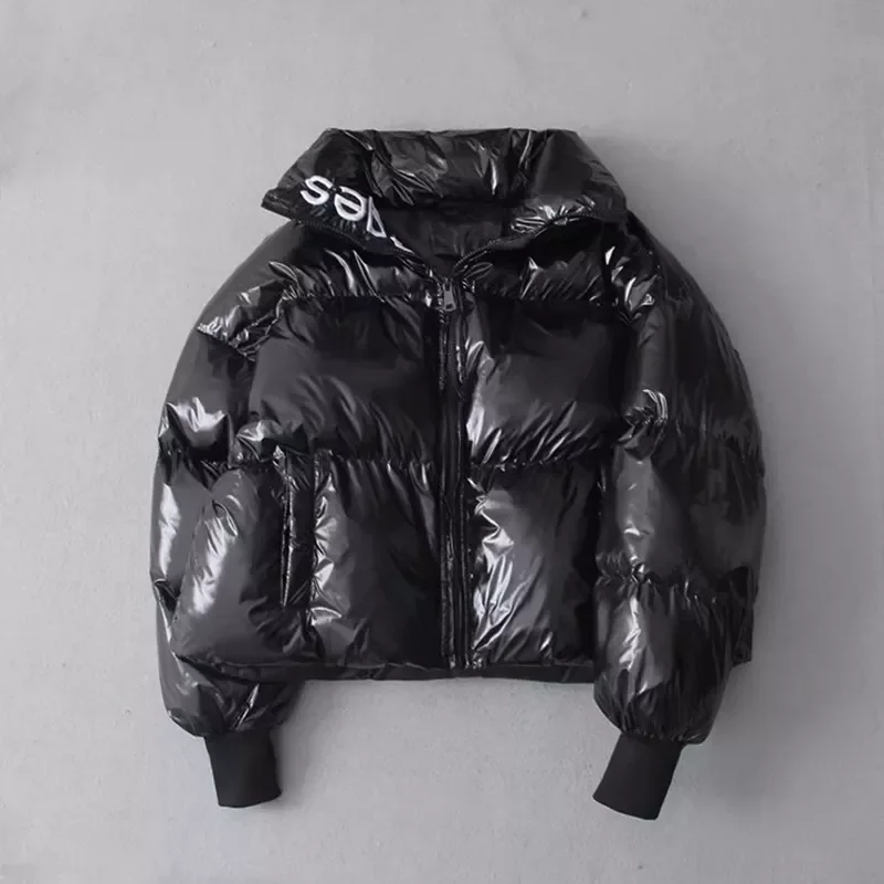 New2022 Winter Glossy Down Parka women's Waterproof Coat Embroidery jacket large size Loose Winter Warm Thick Parka Women Ja