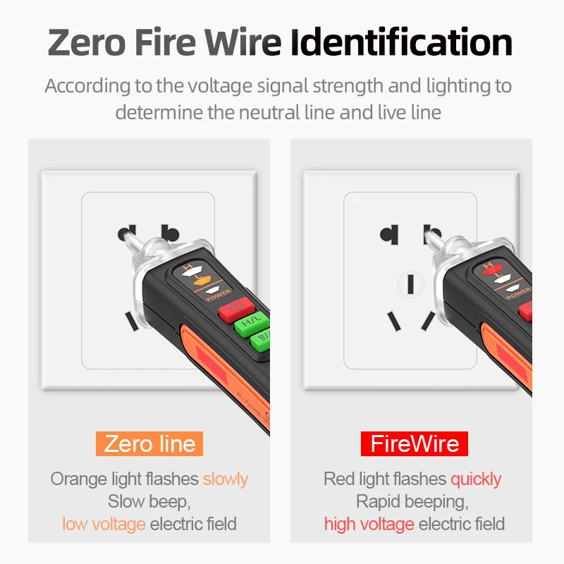 Детектор напряжения умный бесконтактный Тестер Напряжения ручка-измеритель 12-1000