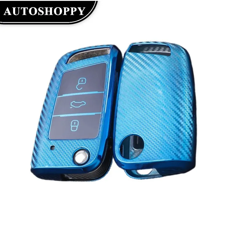 

For VW Volkswagen Golf 7 MK7 Tiguan MK2 For Seat Ateca Leon FR Ibiza Skoda Octavia Kodia New TPU Car Flip Key Case Cover Shell