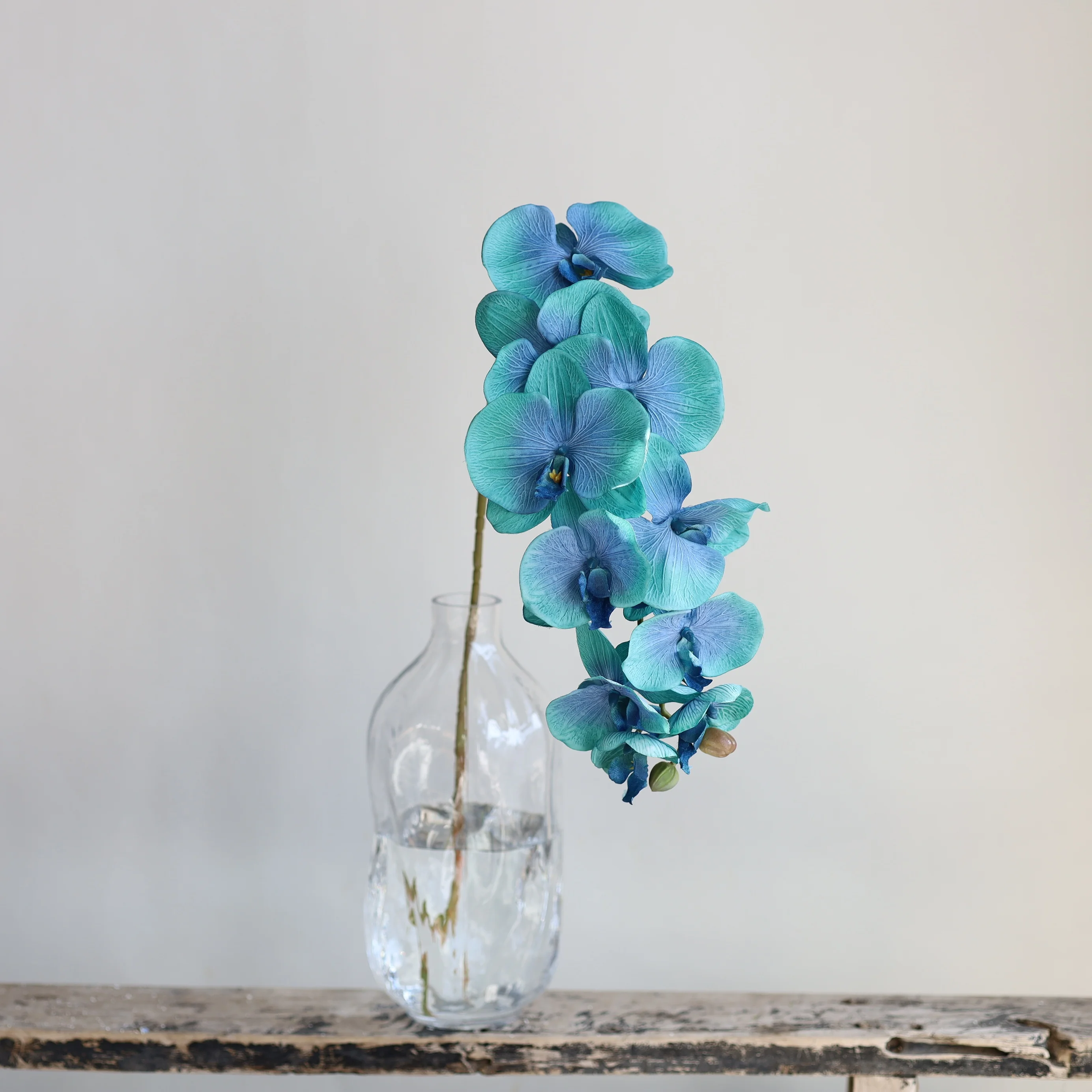 Искусственная Орхидея фаленопсис бирюзовая синяя искусственная украшение для