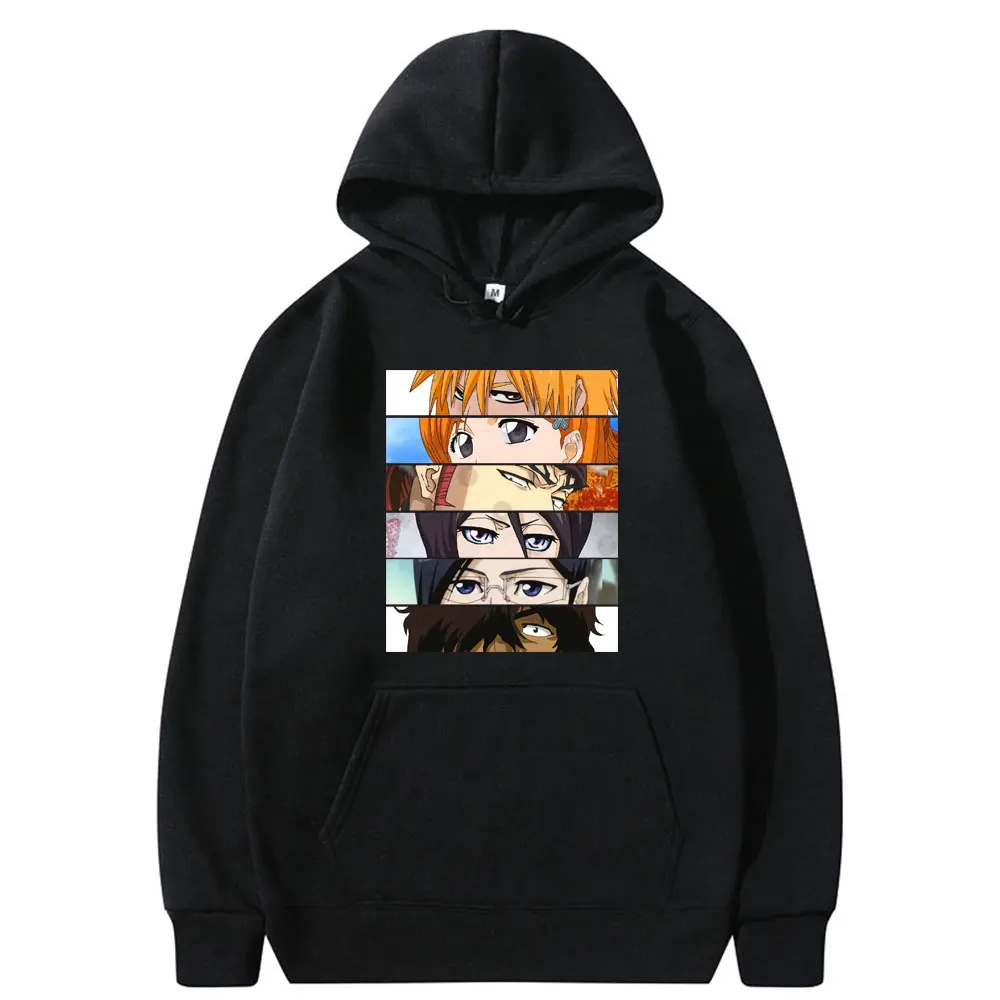 

BLEACH Ichigo Anime Hoodie New Manga Graphics Print Vintage Hooded Sweatshirt Men Women Loose Streetwear Unisex Funny Tracksuit