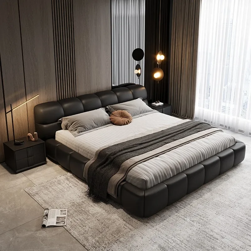 Итальянский стиль скандинавская кровать татами маленькая семейная легкая