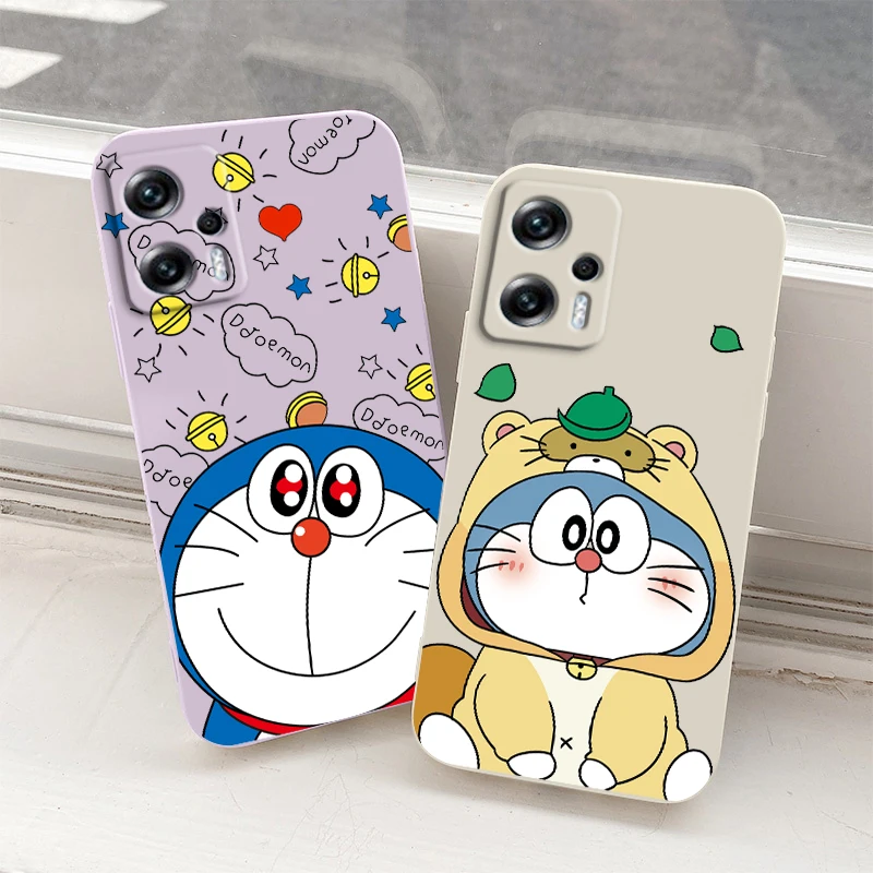 

Doraemon Anime Cartoon Art Phone Case For Xiaomi Redmi Note 11 11S 11T 10S 10 9S 9T 9 8T 8 Pro Plus 5G Liquid Rope Soft Cover