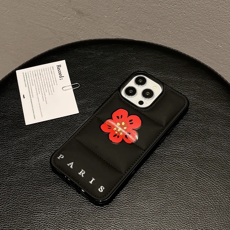 

Роскошный 3D кожаный пуховик картина маслом цветы чехол для телефона iPhone 14 13 12 11 Pro Xs Max X Xr 7 8 Puls ударопрочный чехол