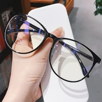 anti blue light myopia glasses women men computer eyglasses oversized optical spectacles transparent glasses diopter 0 to 6 0