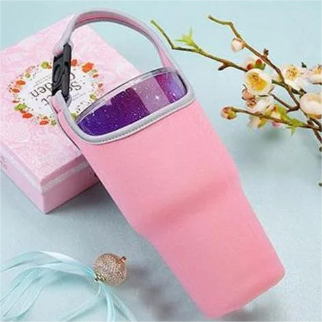 

900ml/30oz Colorful Anti-Hot Cup Sleeve Eco-Friendly Beverage Bag Water Mug Bottle Holder Tumbler Carrier Cup Accessories