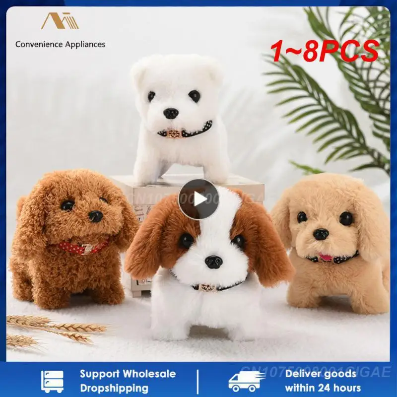 1~8PCS Dog Plush Toy Can Walk Bark Nod Plush Toys Plush Electric Puppy Kids Toys Electric Pet Simulation Kawaii Dog Robot Cute