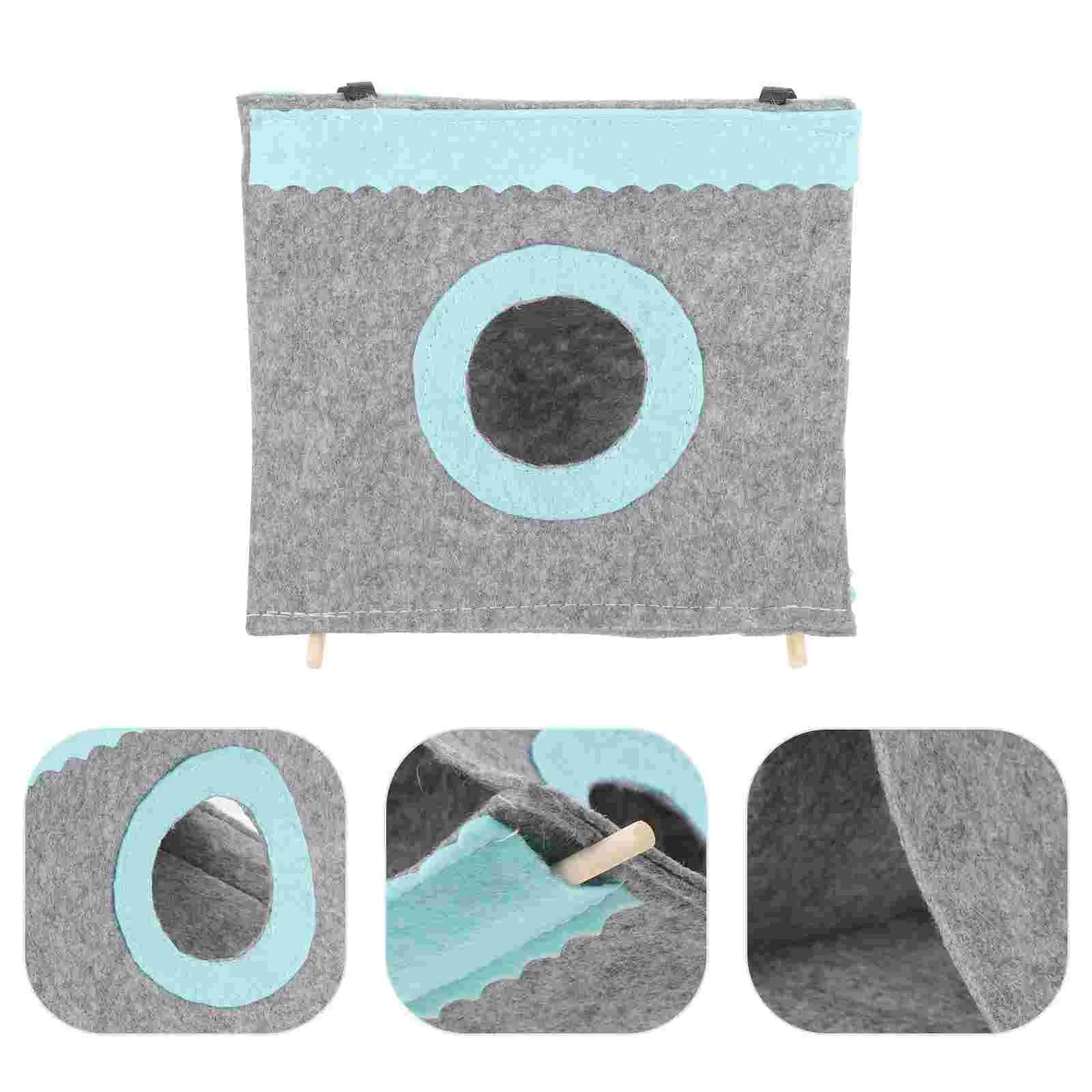 

Triangle Parrot Hammock Practical Lasting Bird Tent Bird Sleeping Nest Hut Felt Bird Tent