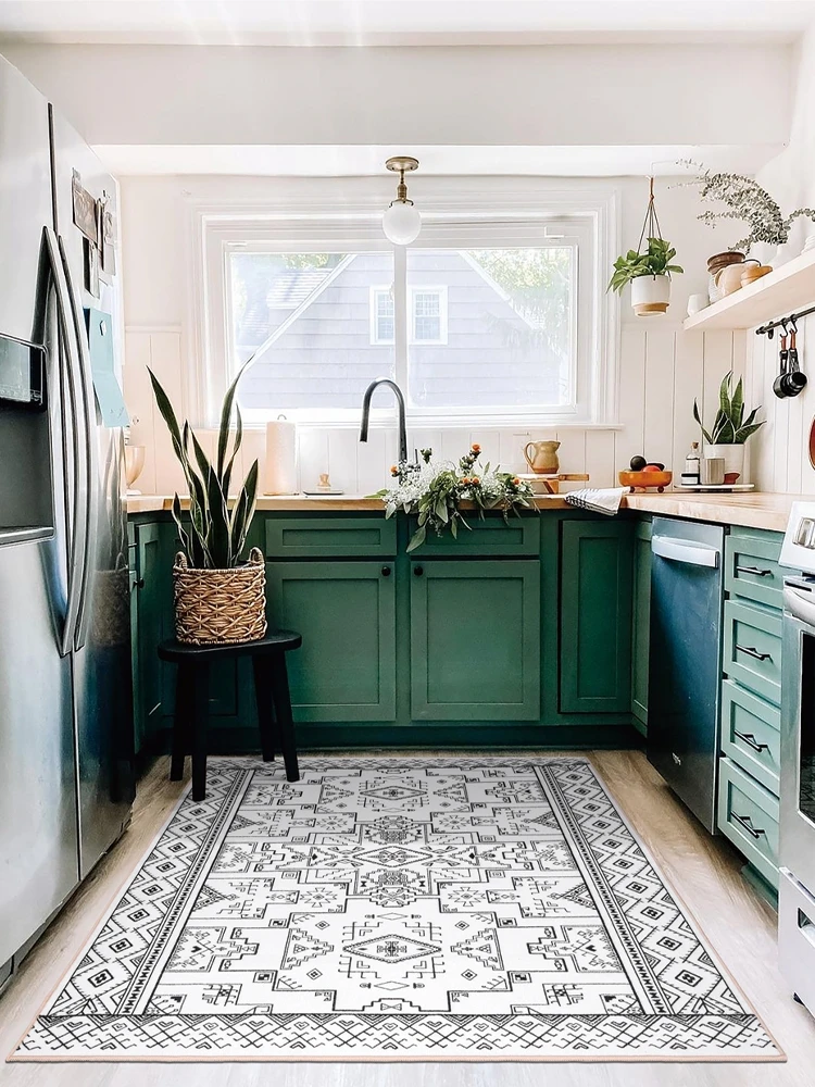 Коврик с принтом в марокканском стиле универсальный белый коврик рисунком без