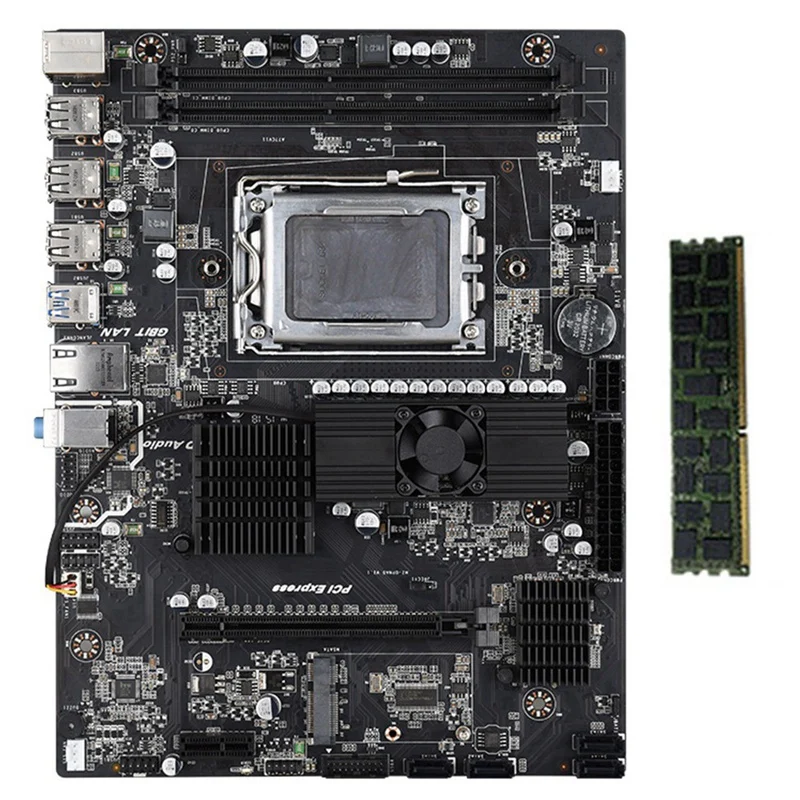 

HOT-For AMD X89 Motherboard Support AMD Opteron CPU with ECC DDR3 4G 1333Mhz RAM for Desktop Computer Game Motherboard