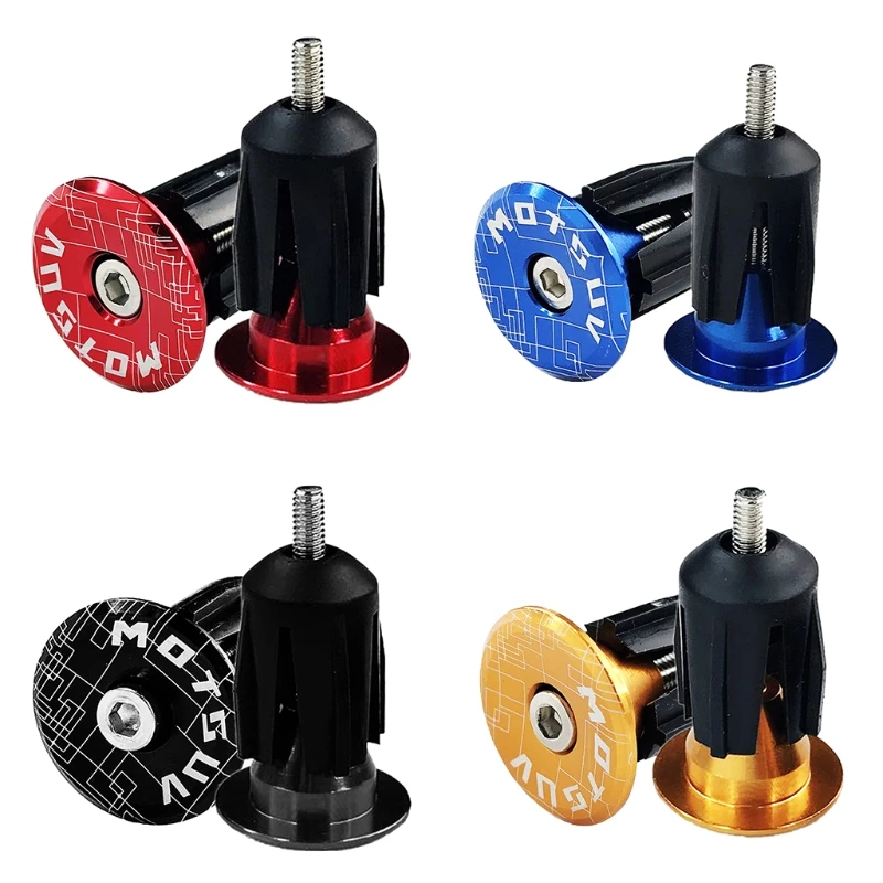 1 Pair Bike Grip End Cap Lock Mtb Road Bike Handlebar Grip End  For Bike Handlebar Cycling Accessories