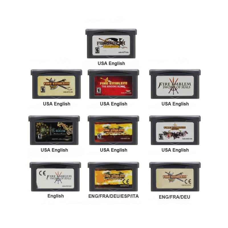 Превосходный 32-битный картридж для видеоигр карта памяти огня эмблема меч пломбы