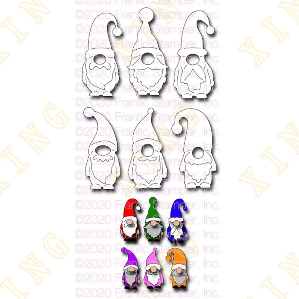 

Stacking Gnome Family New Metal Cutting Dies Scrapbook Diary Decoration Stencil Embossing Template Diy Greeting Card Handmade