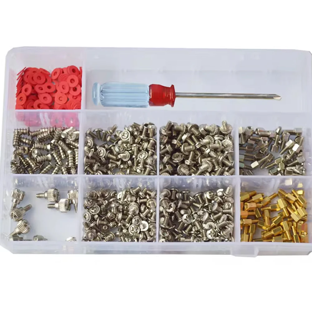 Набор винтов для компьютера комплект установки болтов на печатной плате красные