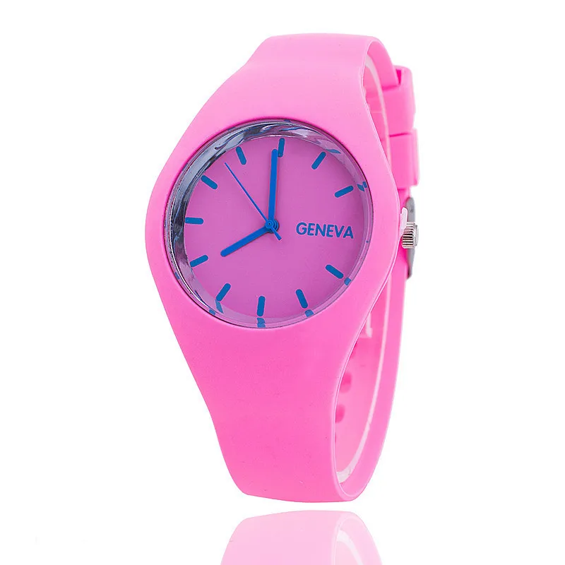 

Fashion and leisure high quality environmentally friendly silicone women's watch student female sports conjoined clock retro