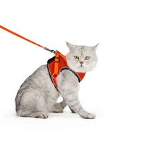 cat and dog vest with reflective cat belt nylon mesh cat belt chest belt summer breathable two legged cat suit cat accessories