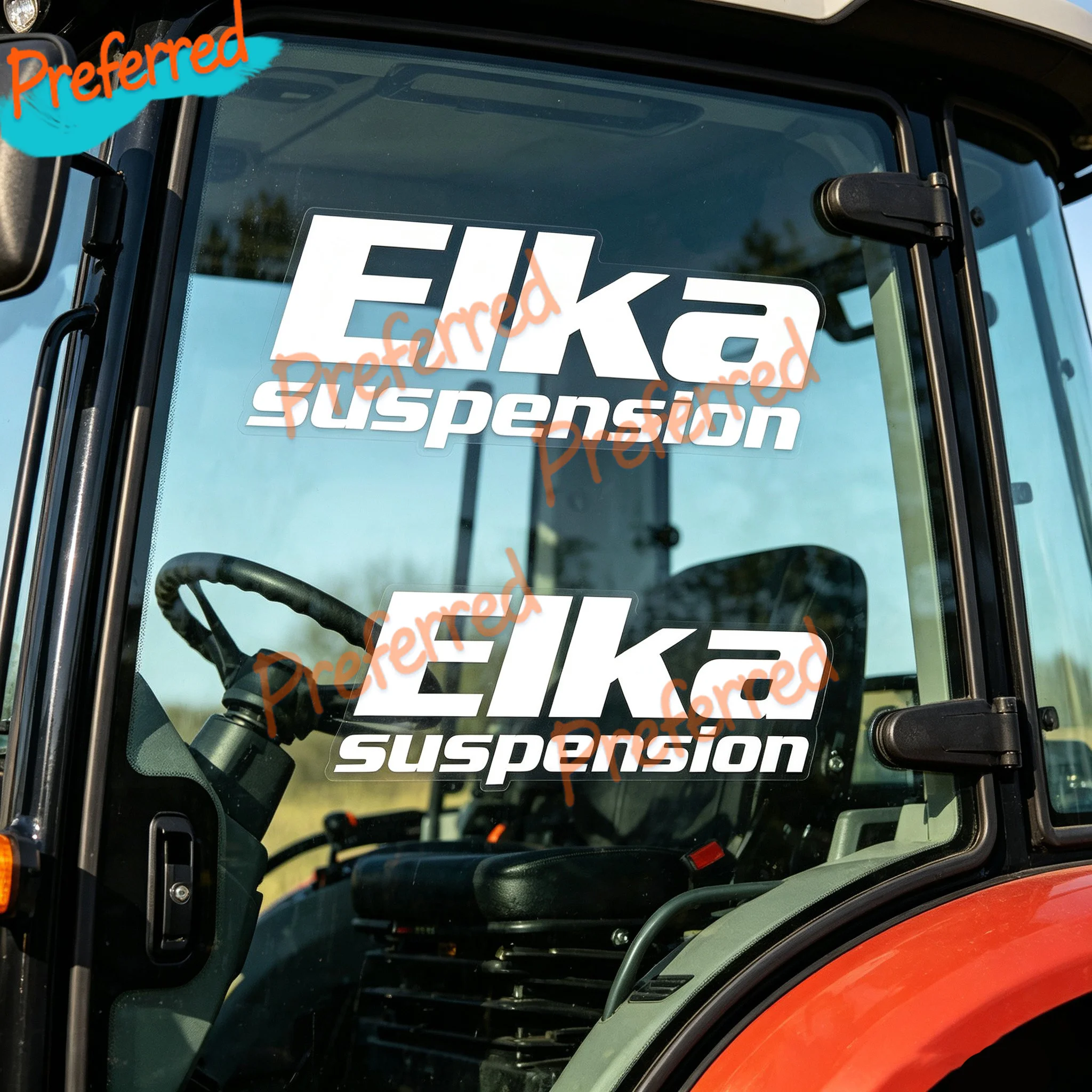 Фото 2 наклейки Elka Suspension Decal из вырезанного винила для внедорожников, UTV, ATV, грузовиков - можно изготовить в любом размере. №2