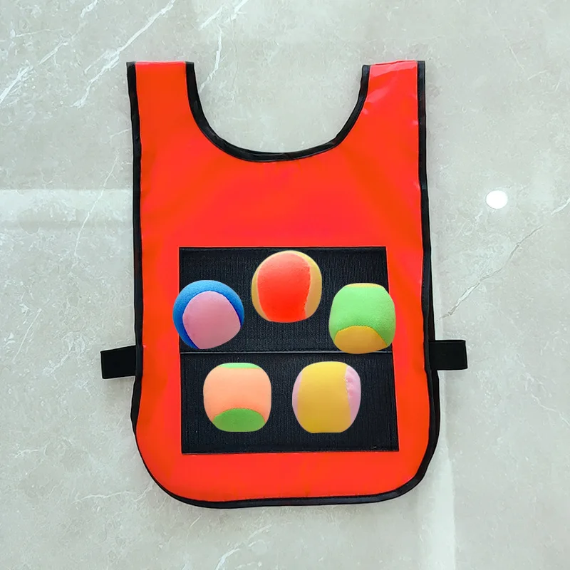 

Outdoor Sport Game Playground Waistcoat with Sticky Ball Props Vest Sticky Jersey Promote Parent-Children Relationship Party Toy