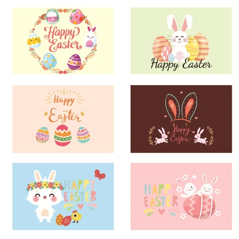 

Easter Greeting Cards with Envelopes Sealing Stickers Kit Party Accessory for Festival Holiday Party Supplies
