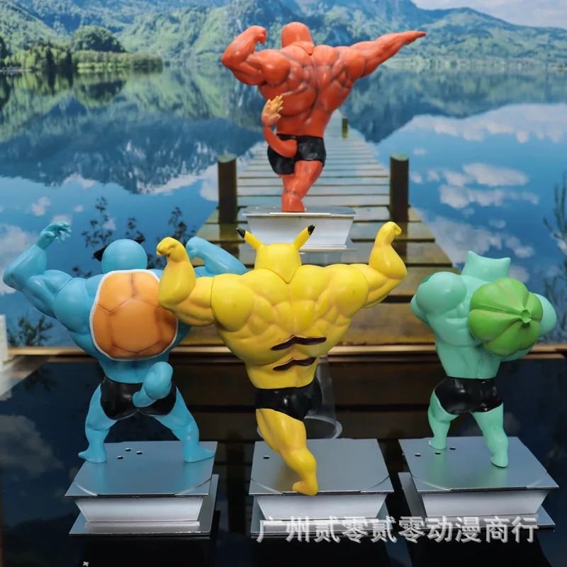 Покемон мускул Пикачу чармандер Сквиртл Бульбазавр экшн-фигурка креативный