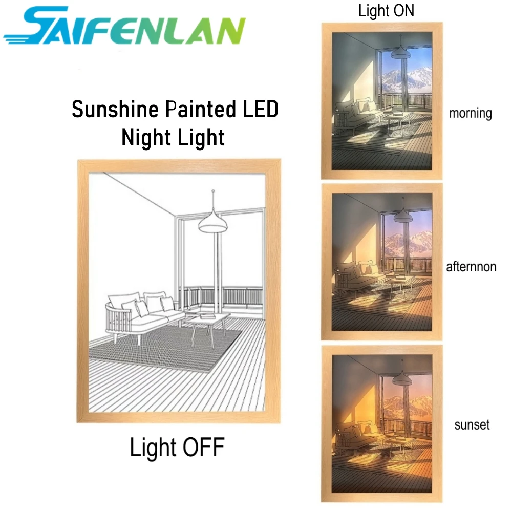

Светодиодный светильник с рисунком, настольная лампа, украшение для спальни, прикроватный светильник с солнечным светом, ночник с USB, новый подарок для детей, мамы, девушки