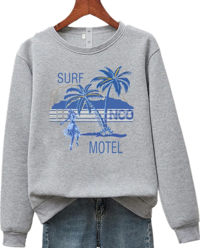 

McQueen Pullover Hoodies & Sweatshirts New Loose Outer Wear Print Long Sleeve Women's Clothing