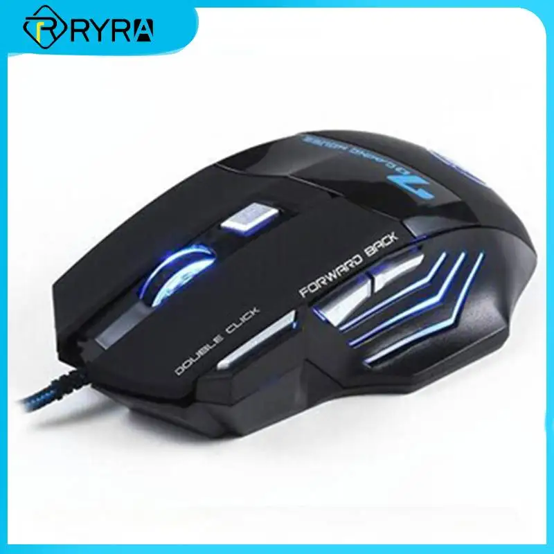 

RYRA Wired Silent Mouse Adjustable Gaming Mice 3200DPI 7 Keys Optical Mouse With USB Receiver For PC Computer Office Equipment