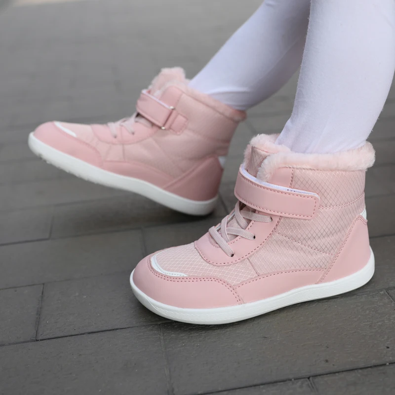 Tt2024 Зимние теплые хлопковые сапоги с широкими ногами для маленьких/средних детей