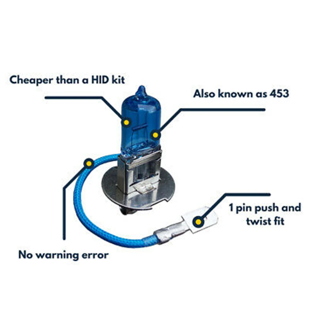 

Accessories Fog Side Bulb Car Ultra White Xenon 453 501 55w Halogen Lamp