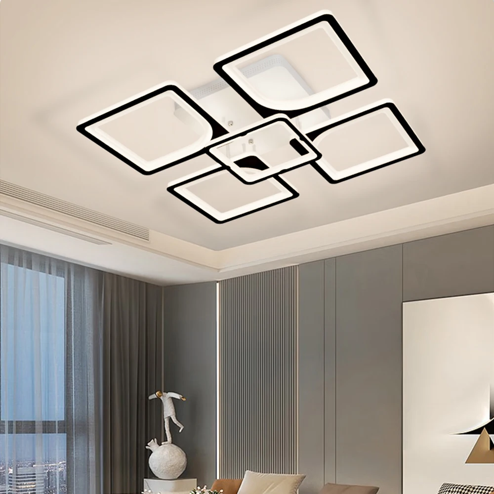 Современный люстра IRALAN с LED-освещением для гостиной, спальни и потолочной лампы с функцией дистанционного управления приложениями Chandeliers on.