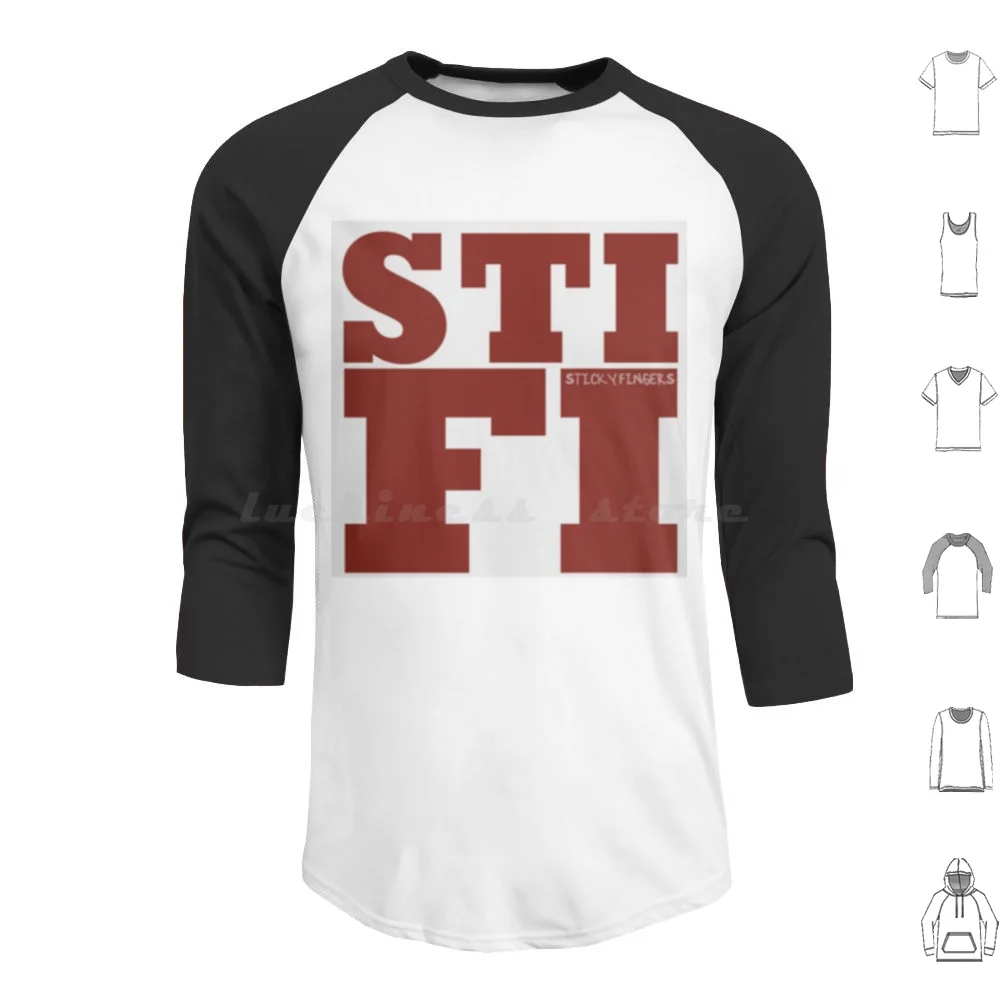 Толстовка Stifi на липких пальцах хлопок длинный рукав стикеры индийская группа