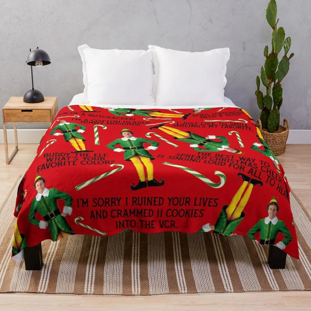 

Buddy the Elf PrintThrow Blanket thermal blankets for travel soft sofas
