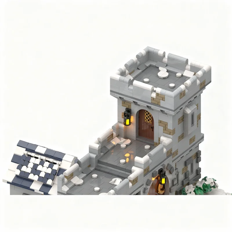 Набор для сборки замка MOC (2003 детали): Модель Ворот Деревни, Конструктор, Архитектурная модель, Идея подарка на ФестивальДень Рождения (art.: 3920db783bcbe) - 3920db783bcbe