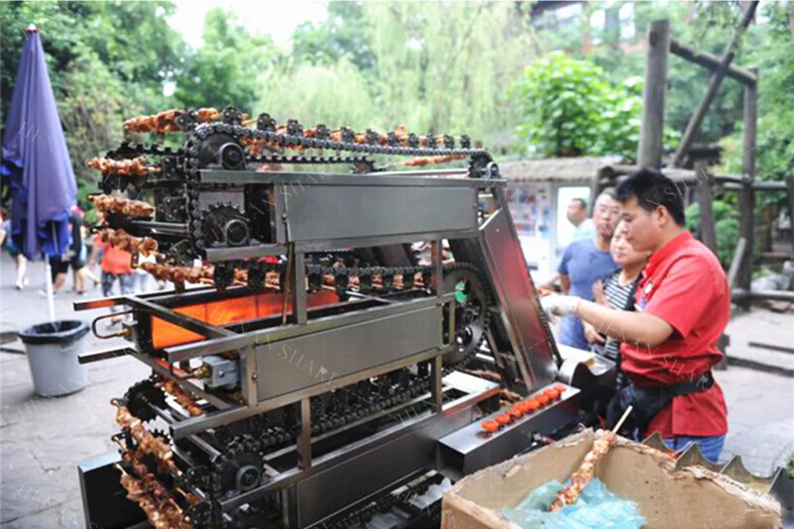 Автоматическая вращающаяся машина для барбекю Yakitori