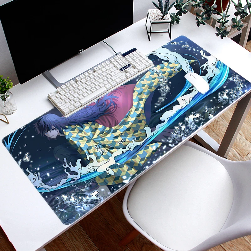 

Demon Slayer Mousepad Home New Large HD Desk Mats keyboard pad Mouse Mat Anti-slip Carpet Soft Laptop Gamer Table Mat