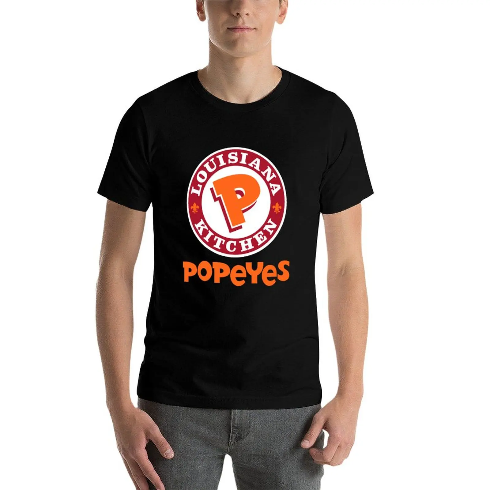 Фото Футболка с классическими логотипами Louisiana Kitchen Popeyes, свободного кроя, больших размеров №4