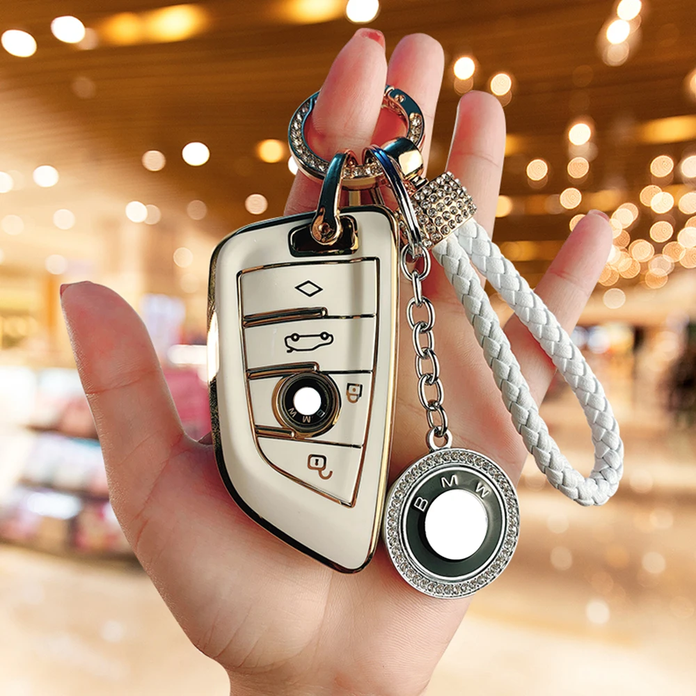 

Soft TPU Car Key Case Cover For BMW F10 F11 F15 F20 F30 F26 F38 X1X2X3X4X5X6 Serie 1 3 5 7 M3 M4 Key Ring Accessories