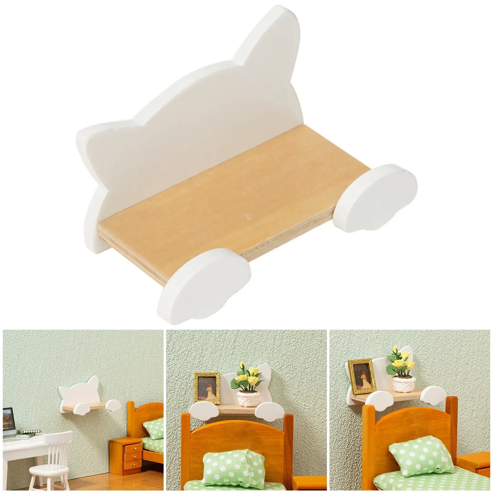 

1:12 Scale Dollhouse Wall Shelf Doll House Decoration for Birthday Gifts