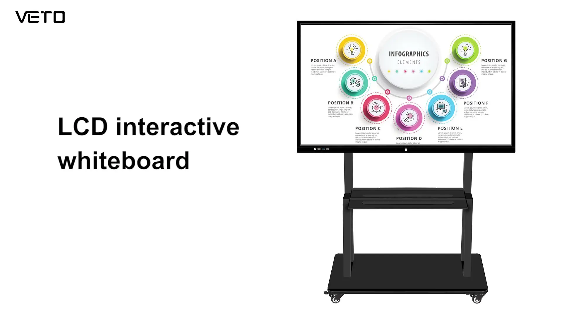 

86 inch interactive panel whiteboard LCD ir touch screen electronic smart board for school