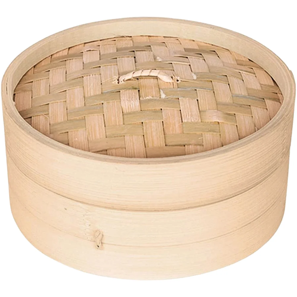 

Kitchen Bamboo Steamer Buns Household Wooden Cooking Utensils Vegetable Reusable Lid Basket Chinese Food Pasta Cooker