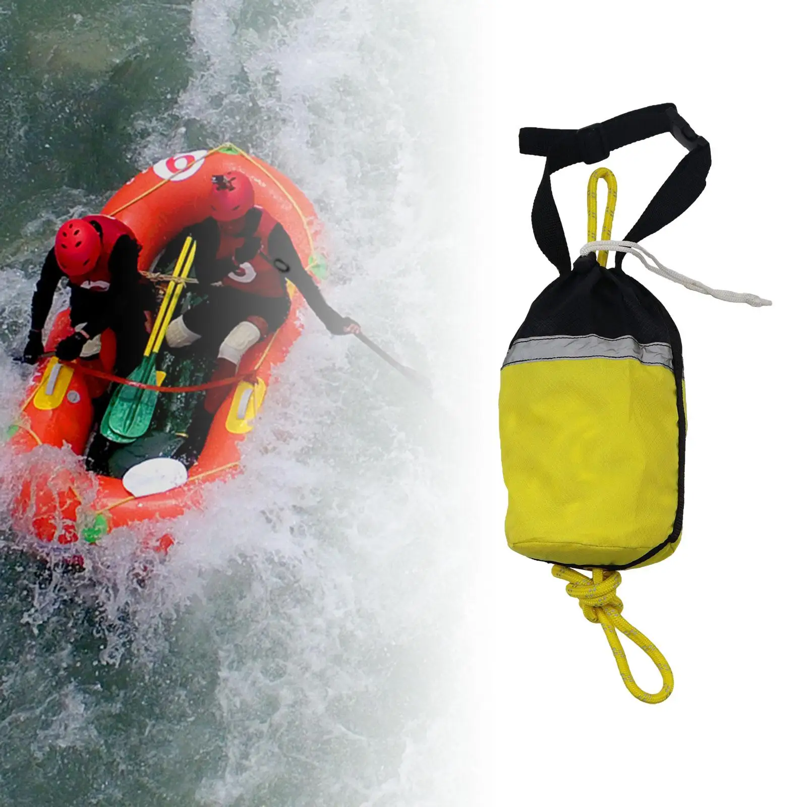 

21M Length Rescue Throw Rope Bag Polypropylene Throwable Safety Equipment for Marine Ice Fishing Buoyant Dinghy Emergency Kayak