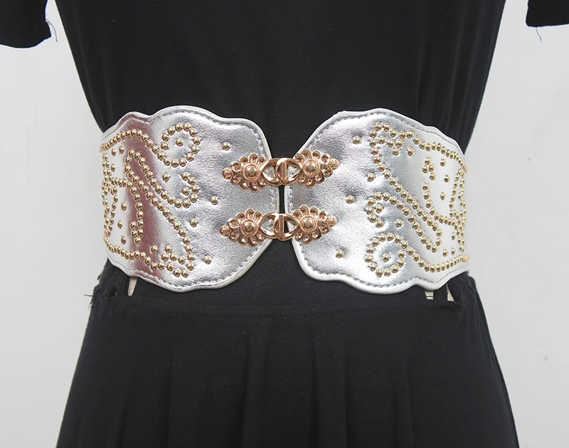 Женский подиумный ремень из искусственной кожи, эластичный пояс-корсет, декоративный широкий пояс, R1727